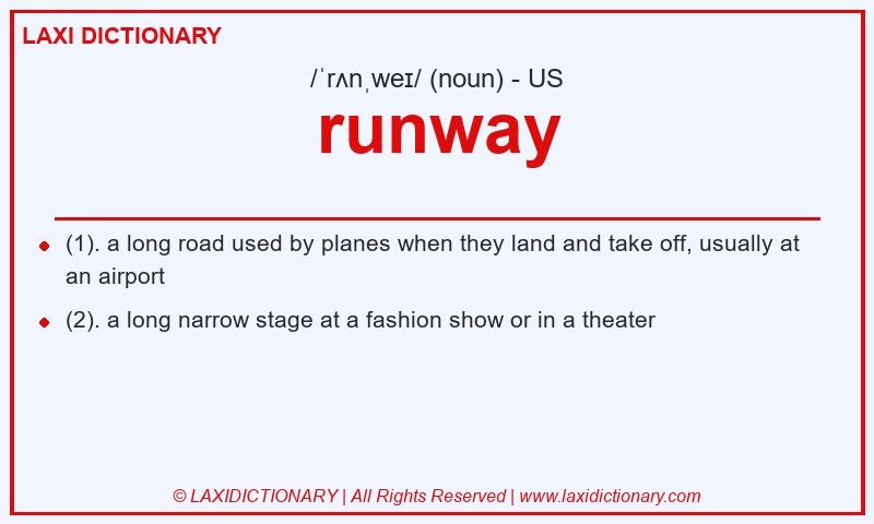 Definition runway in American English