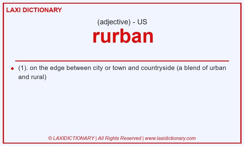 Definition rurban in American English
