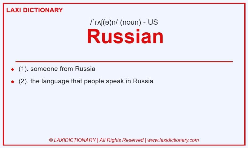 Definition Russian in American English