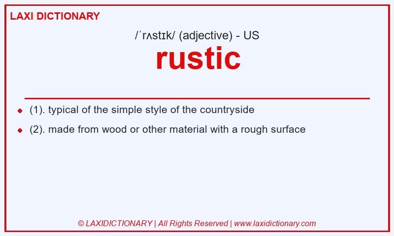 Definition rustic in American English