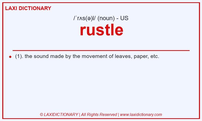 Definition rustle in American English