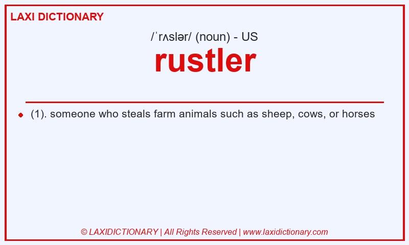 Definition rustler in American English