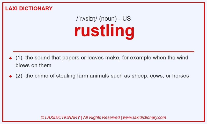 Definition rustling in American English