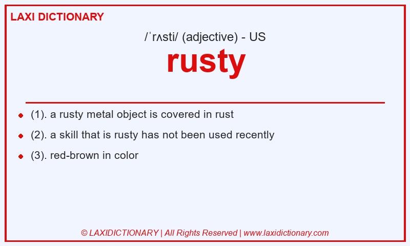 Definition rusty in American English