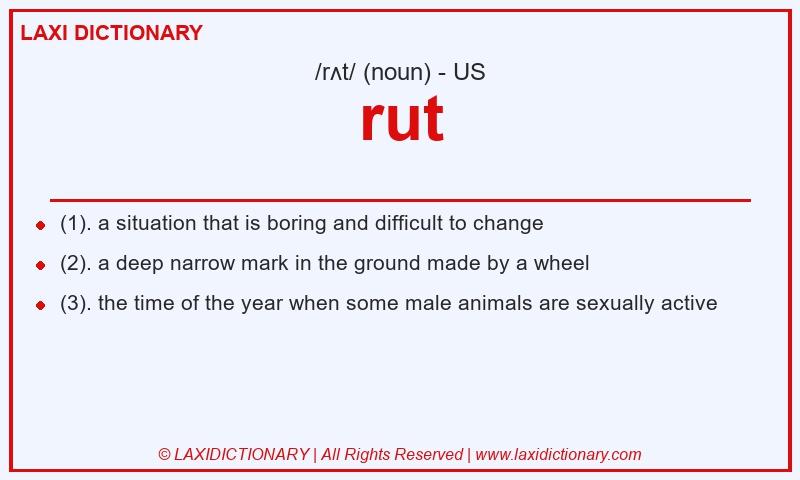 Definition rut in American English
