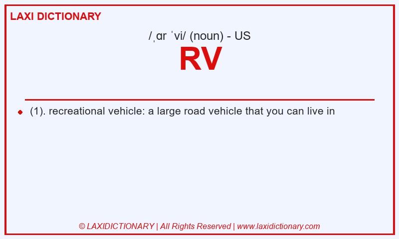 Definition RV in American English