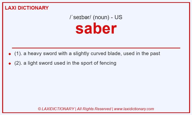 Definition saber in American English