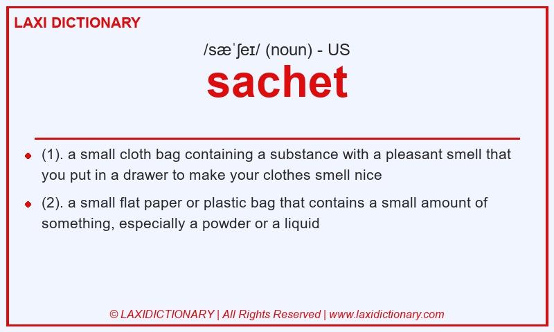 Definition sachet in American English