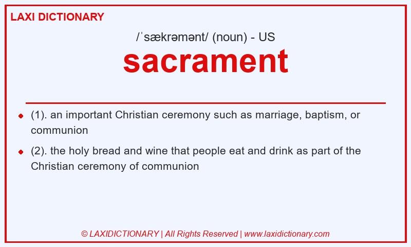 Definition sacrament in American English