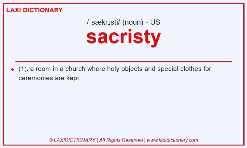 Definition sacristy in American English
