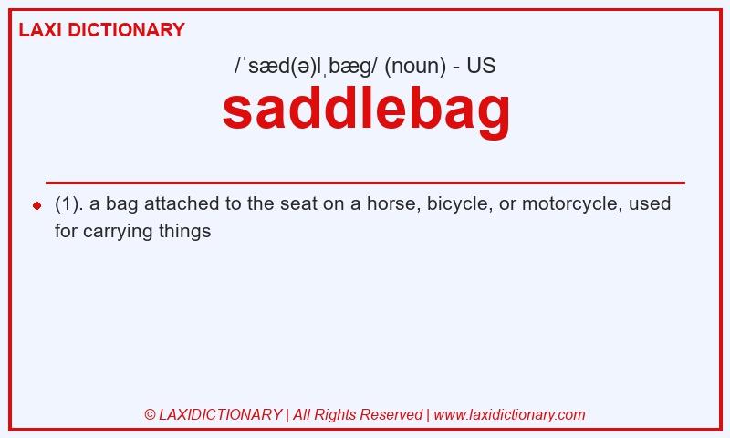 Definition saddlebag in American English