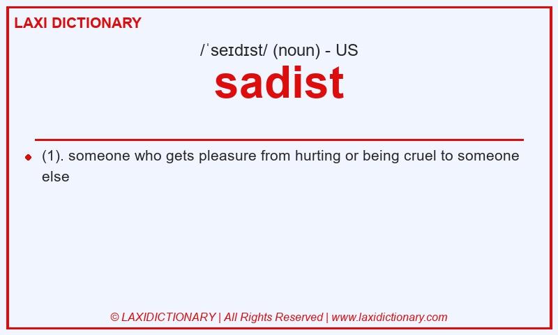 Definition sadist in American English