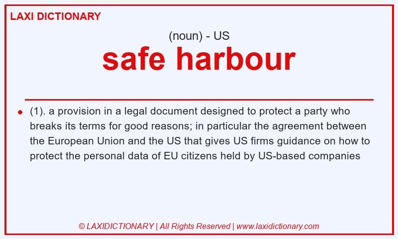 Definition safe harbour in American English