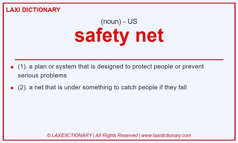 Definition safety net in American English