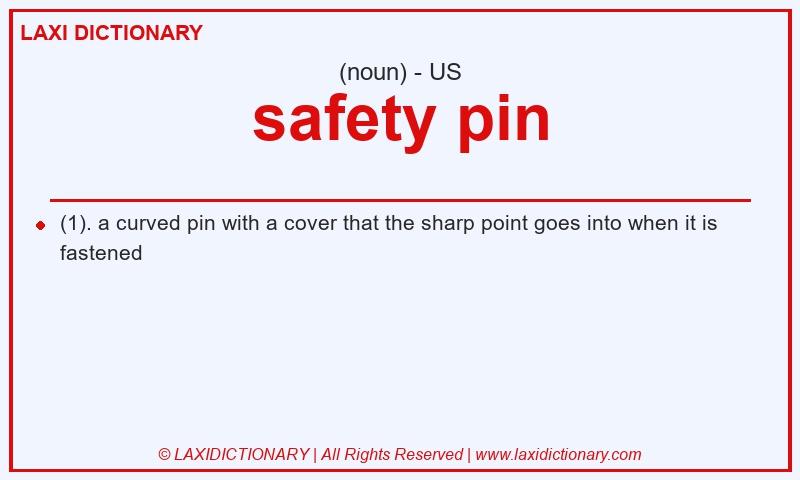Definition safety pin in American English