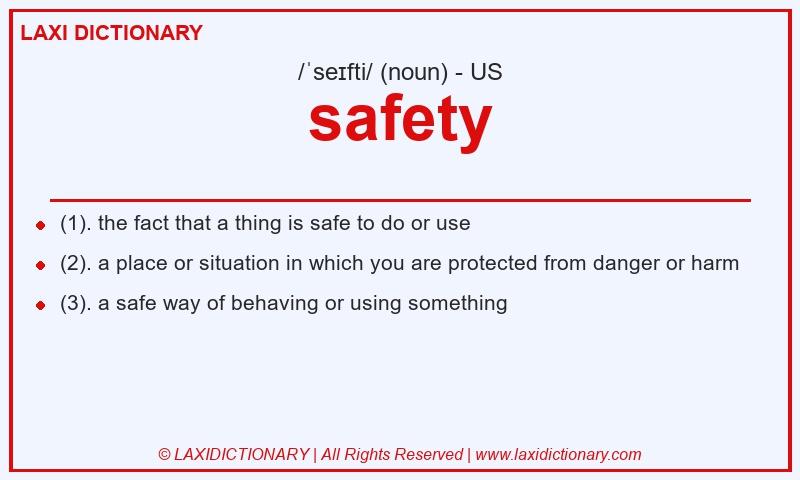 Definition safety in American English