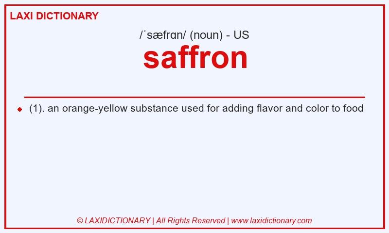 Definition saffron in American English