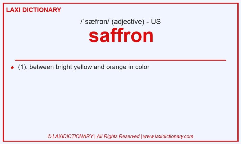 Definition saffron in American English