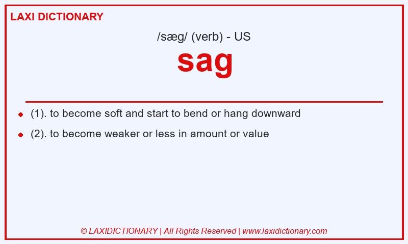 Definition sag in American English