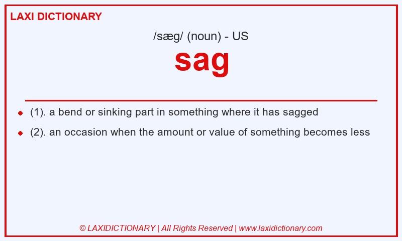 Definition sag in American English