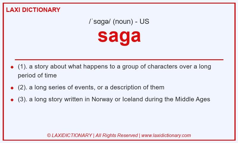Definition saga in American English