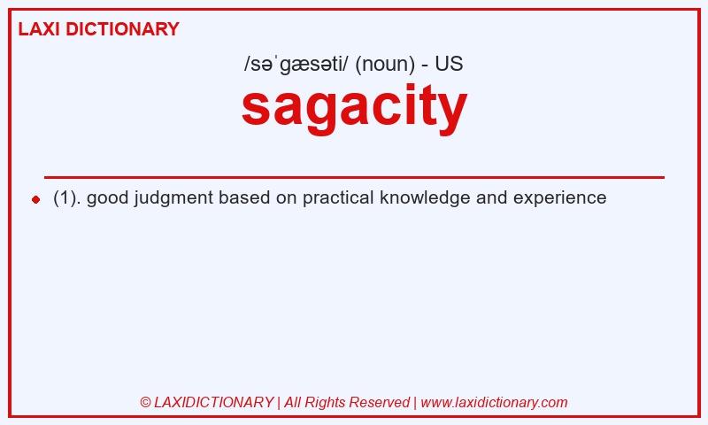 Definition sagacity in American English