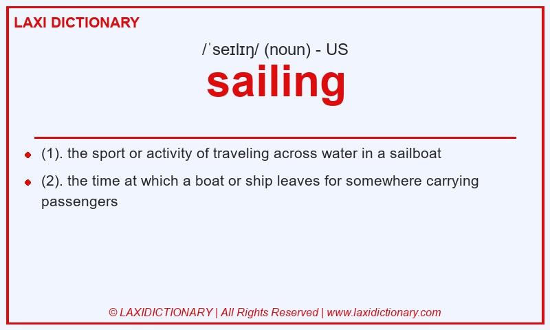 Definition sailing in American English