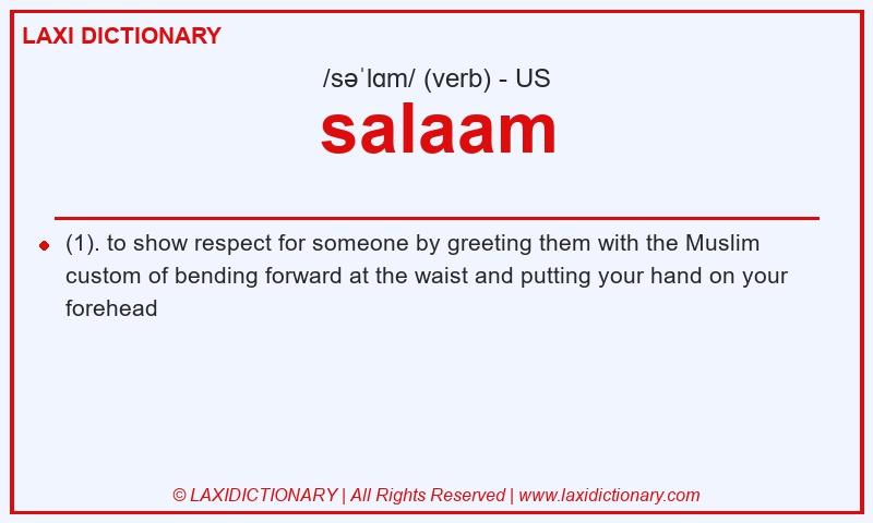 Definition salaam in American English
