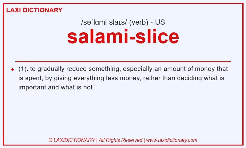 Definition salami-slice in American English