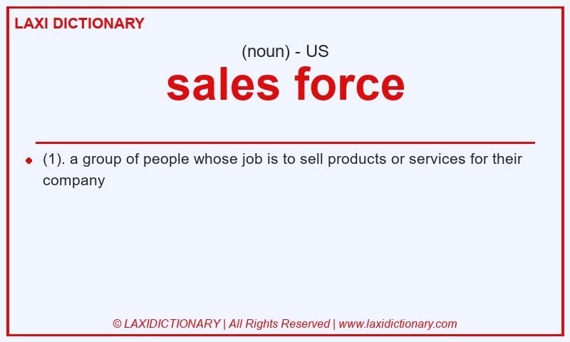 Definition sales force in American English