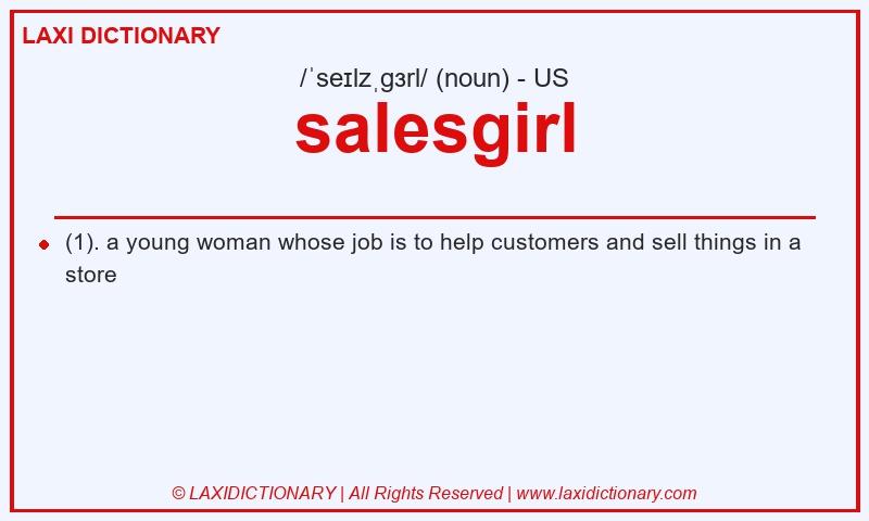 Definition salesgirl in American English