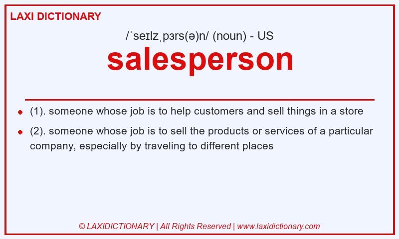 Definition salesperson in American English