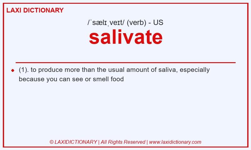 Definition salivate in American English