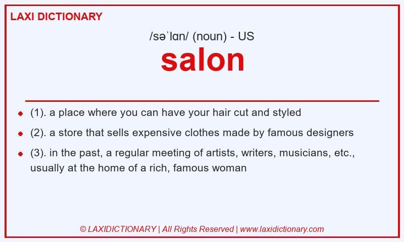 Definition salon in American English