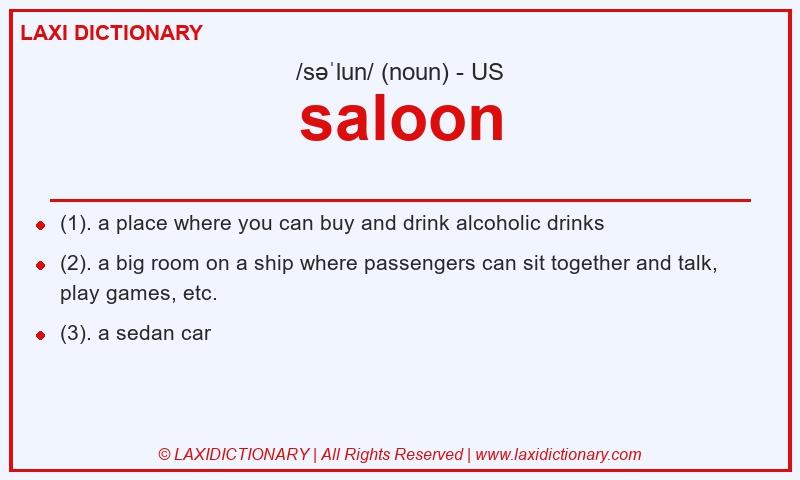 Definition saloon in American English