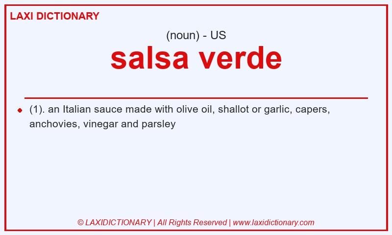Definition salsa verde in American English