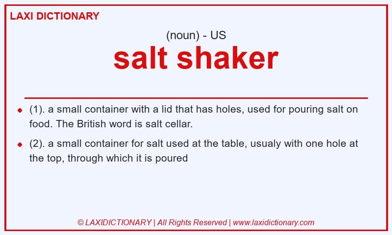 Definition salt shaker in American English