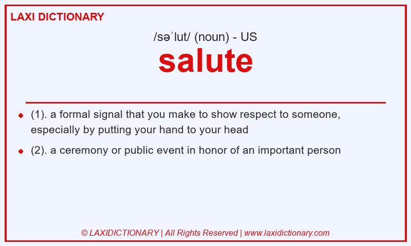Definition salute in American English