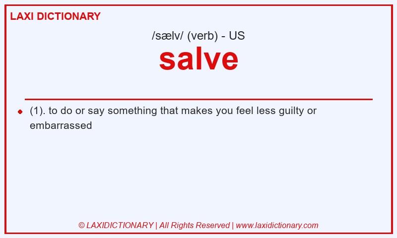 Definition salve in American English