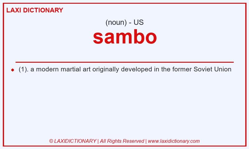 Definition sambo in American English