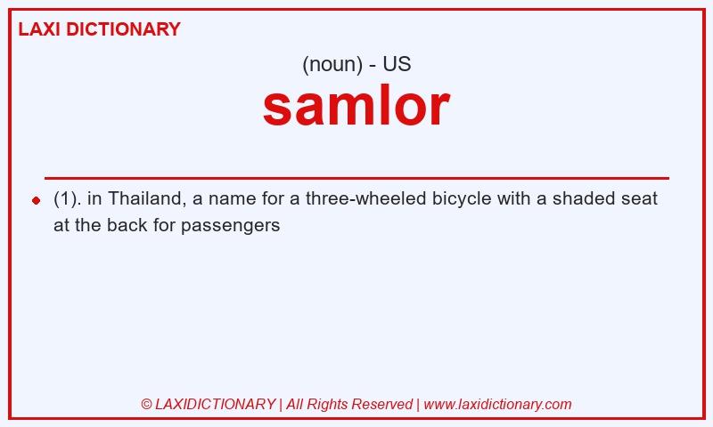 Definition samlor in American English