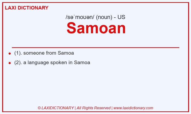 Definition Samoan in American English