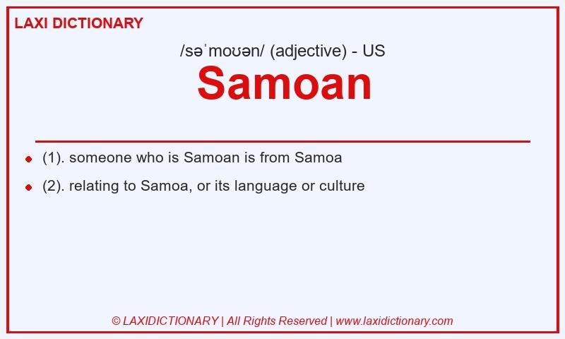 Definition Samoan in American English