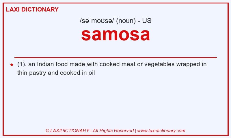 Definition samosa in American English