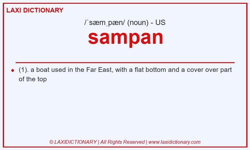 Definition sampan in American English