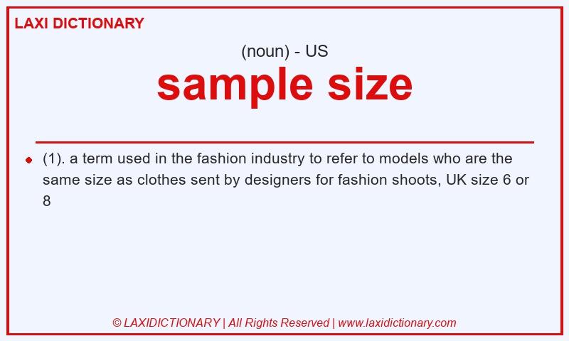 Definition sample size in American English