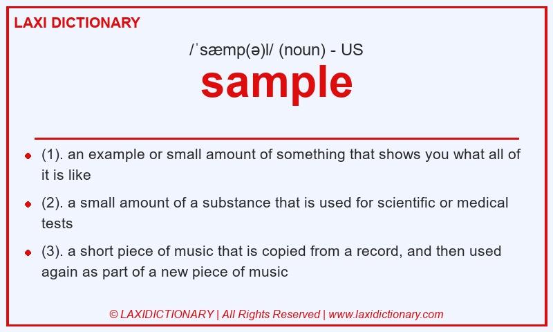 Definition sample in American English