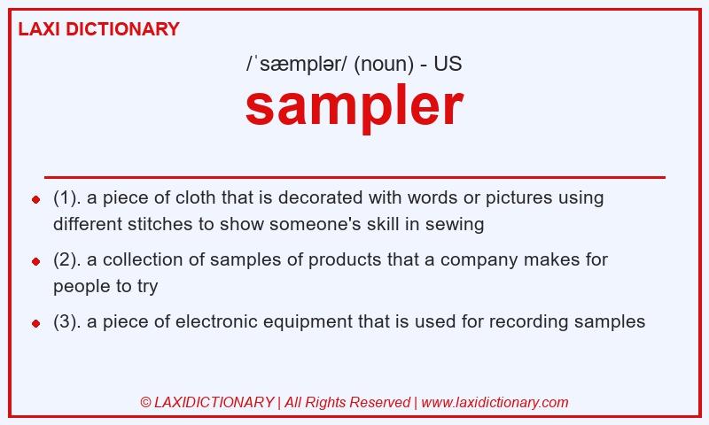 Definition sampler in American English