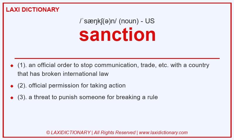 Definition sanction in American English