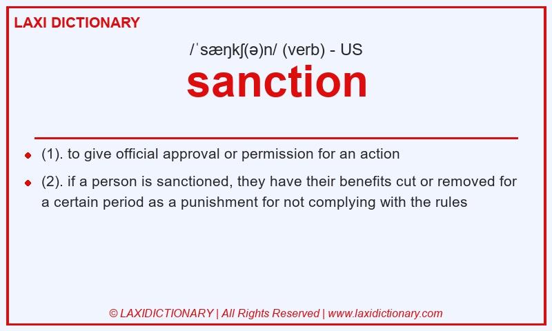 Definition sanction in American English